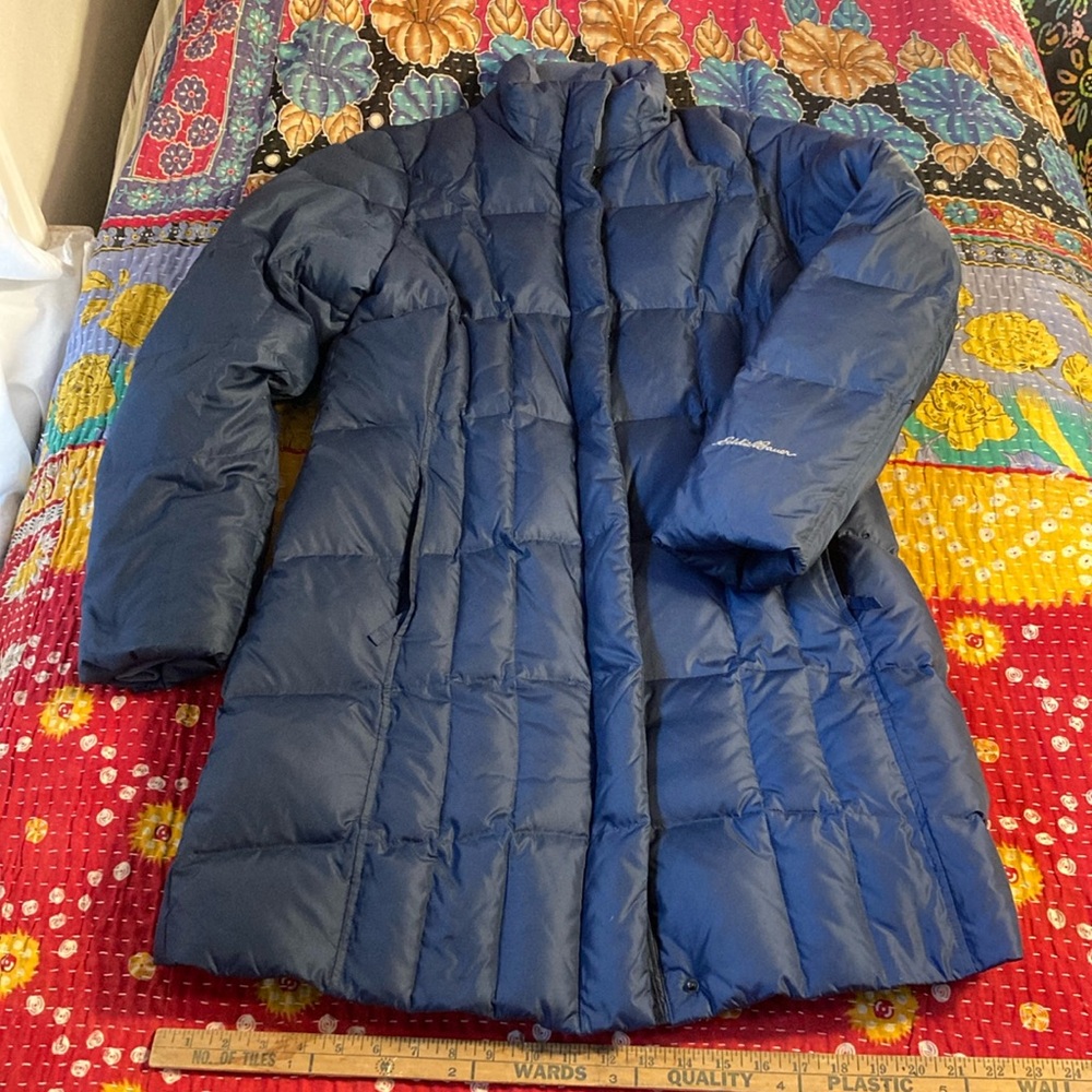 womens large full length puffer coat